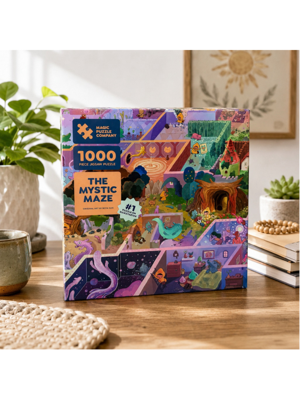 Magic Puzzle Company The Mystic Maze 1000 Piece Jigsaw Puzzle Purple Orange